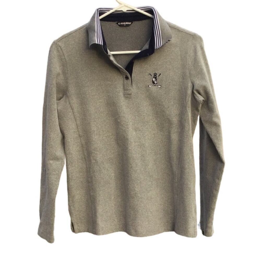 Enceladus pullover womens 90 M medium grey golf‎ preppy classic south korea